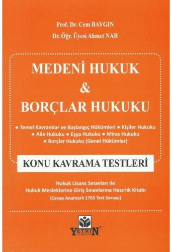 Medeni Hukuk & Borçlar Hukuku Konu Kavrama Testleri