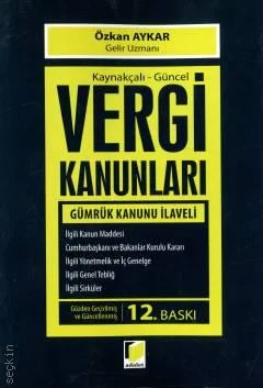 Kaynakçalı – Güncel Vergi Kanunları