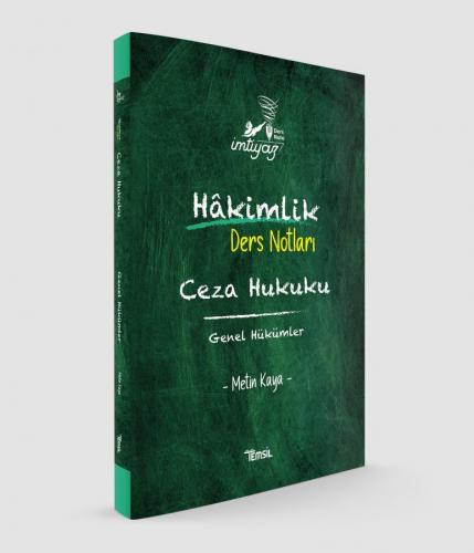 İmtiyaz Ceza Hukuku Genel Hükümler Ders Notları